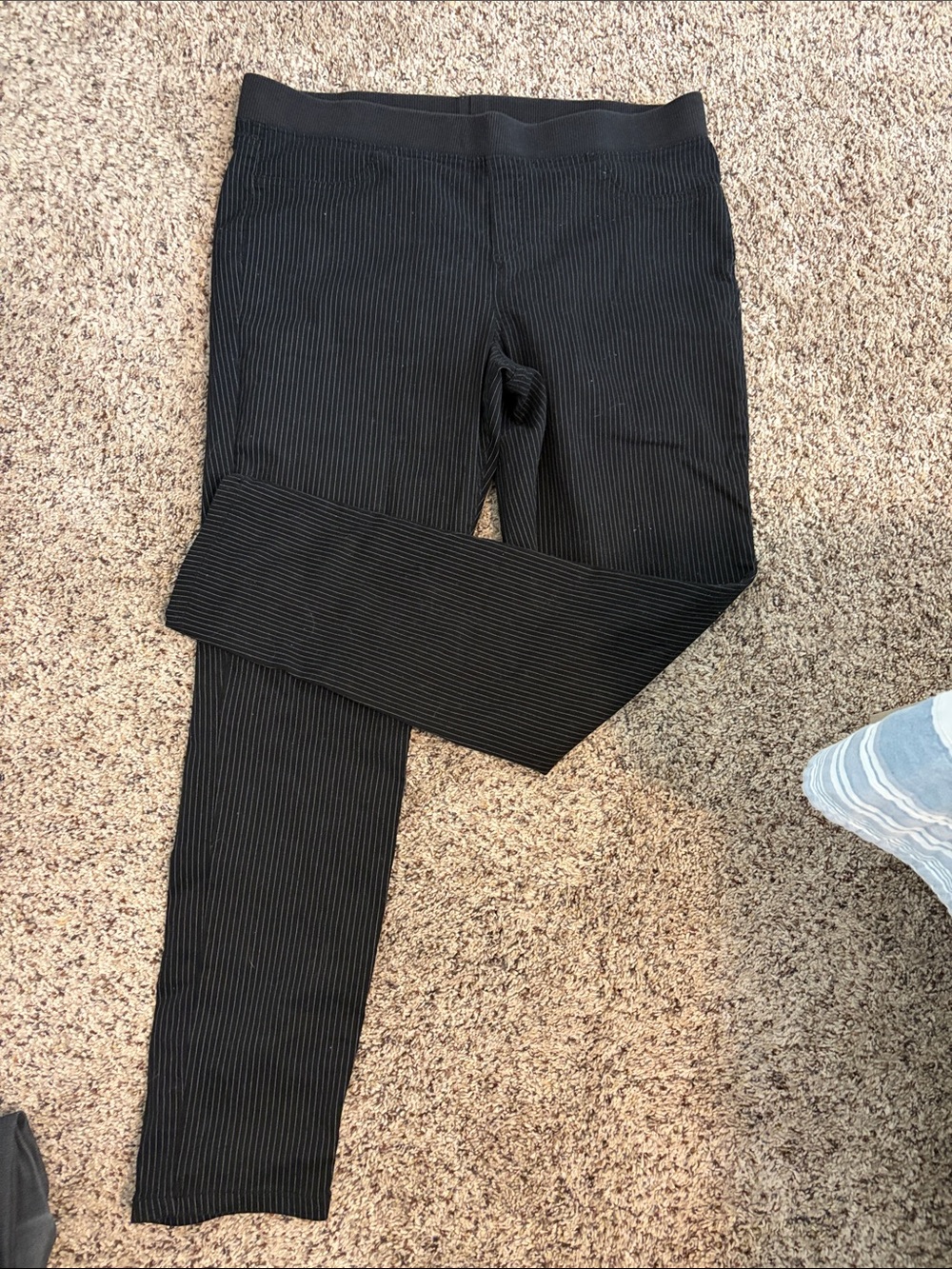 No Boundaries Black Ribbed Youth XL Leggings - Pink Size Tag